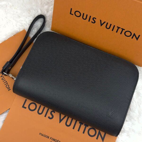 ☆未使用級☆LOUIS VUITTON ルイヴィトン バイカル タイガ クラッチ セカンドバッグ アルドワーズ ブラック