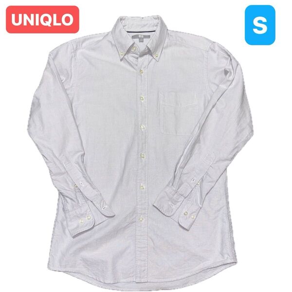 UNIQLO(ユニクロ) 長袖カジュアルシャツ メンズ Sサイズ グレー系