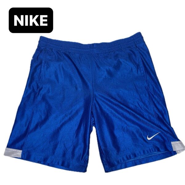 NIKE ハーフパンツ メンズ XLくらい ブルー系 ゲームパンツ サッカー バスケ