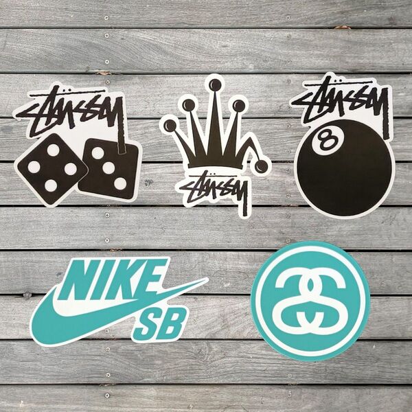 5枚セットNIKESBステューシーステッカーシュプリームティファニーブルー好きに