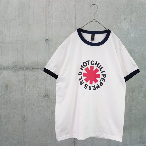 【Mサイズ】RedHotChiliPeppersレッドホットチリペッパーズ レッチリ ロゴ リンガーTシャツ古着ヴィンテージ好きに