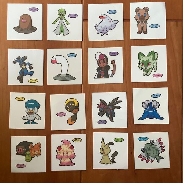 ポケモンパン ポケモンデコキャラシール ポケットモンスター 16枚