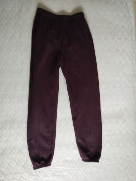 中古)ユニクロ スウェットパンツ 裏パイル(裏毛) レディースS 濃いパープル 綿100%