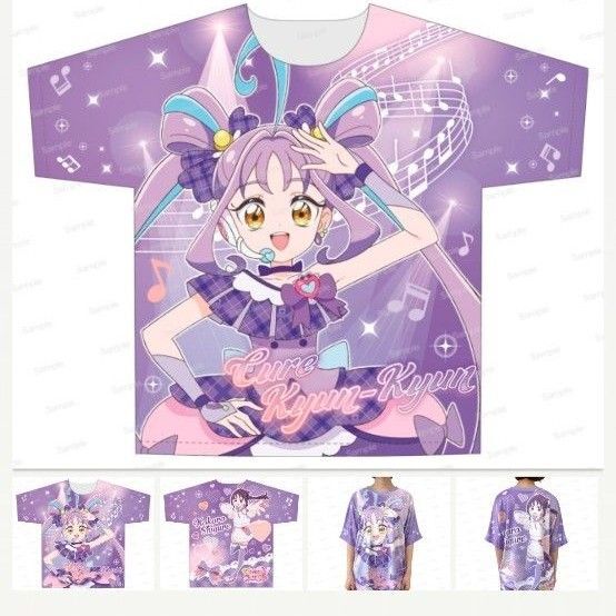 キミとアイドルプリキュア フルグラフィックTシャツ キュアキュンキュン