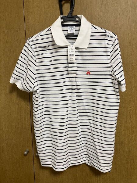 Brooks Brothers ボーダー柄ポロシャツ Mサイズ ホワイト×ネイビー 新品未使用