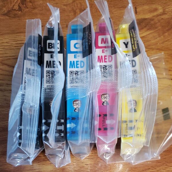 エプソン MED-4CL メダマヤキ 4色+ブラック1セット 互換インクカートリッジ