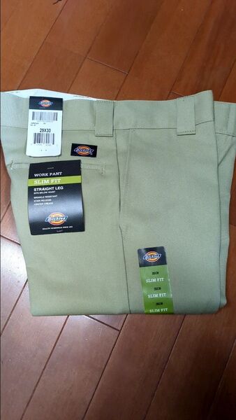 Dickies ワークパンツ スリムフィット 29x30 カーキ
