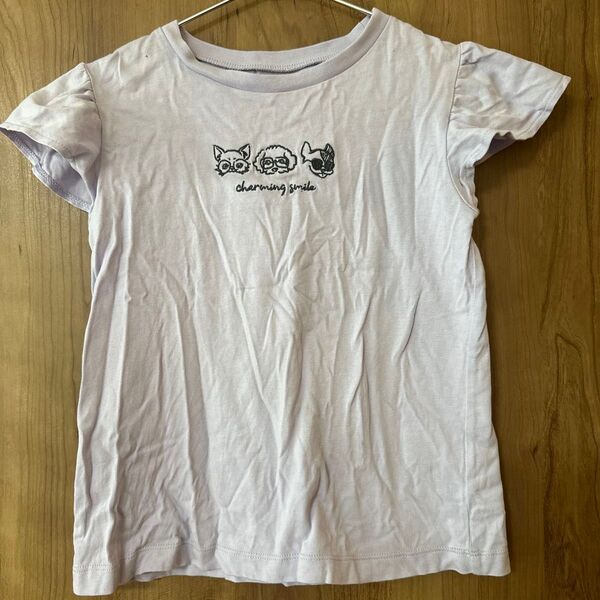 GU 130 トップス カットソー 子供服 女の子 Tシャツ 女児 半袖