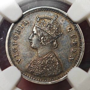 黒熊専用【AU50】NGC 1862B イギリス英領インド 2アンナ銀貨 高鑑定 海外オークションよりお買い得 初年度版