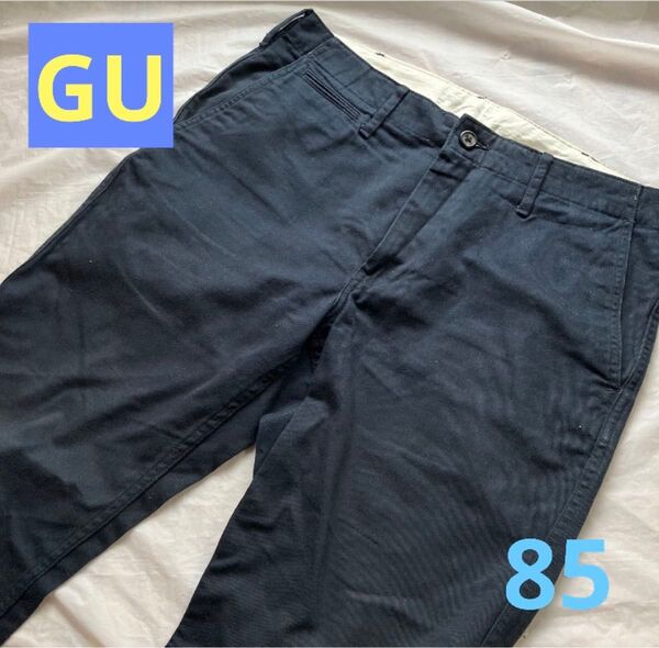 ボトムス パンツ ネイビー L ジーユー gu チノパン GU ジーユー ストレッチスリムチノ メンズ 85 ネイビー