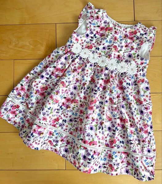 エニィファム キッズ 花柄 ワンピース 110cm