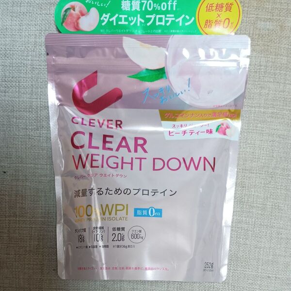 クレバー クリアプロテイン ウエイトダウン ピーチティー味 252g × 1個