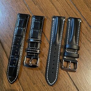 お買得 22mm モレラート SAILING セイリング &クロコダイル押し革ベルト2本セット
