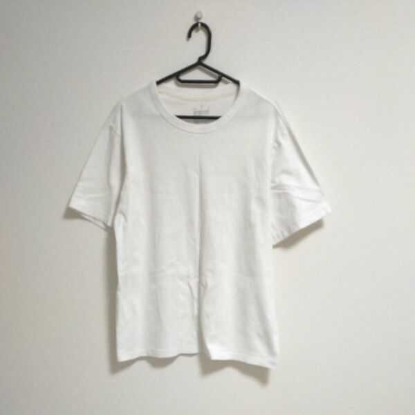 無印良品 メンズ 半袖Tシャツ クールネック Mサイズ ホワイト 白 無地