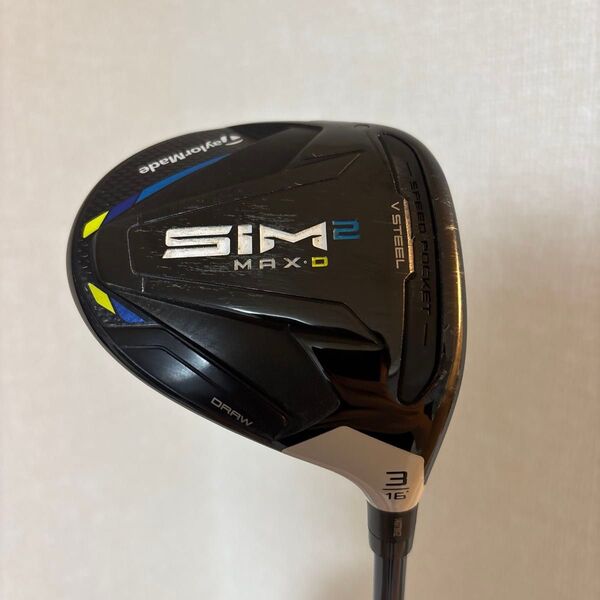 TaylorMade SIM2 MAX D 3W 16° ベンタスブルー FW-6S ヘッドカバー付 US仕様