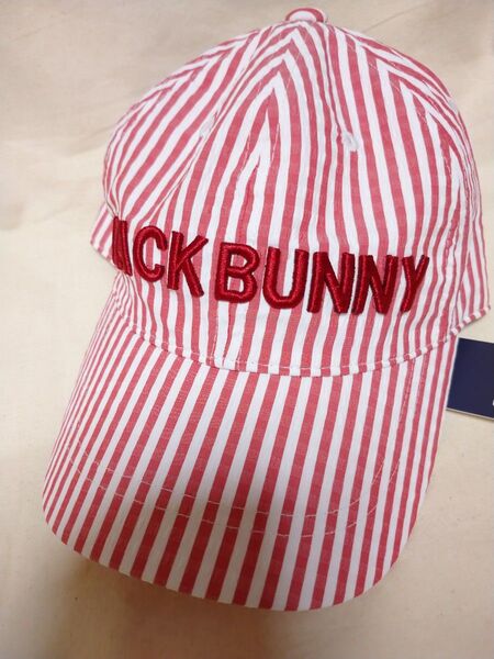 レッド ストライプ キャップ 帽子 新品 ゴルフ ジャックバニー ユニセックス