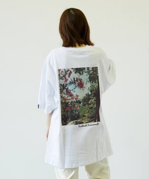 pledge 空紡糸天竺プリント Tシャツ カットソー 半袖 Lサイズ