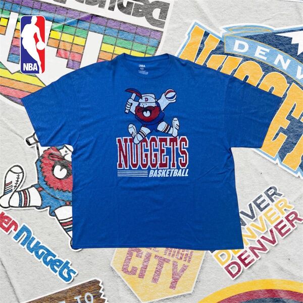 【NBA】デンバー・ナゲッツ マックス マスコット ロゴ プリント 半袖 Tシャツ 青 ブルー XXL