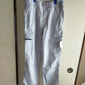 新品 メンズ カーゴパンツ 作業ズボン ライトグレー サイズLL