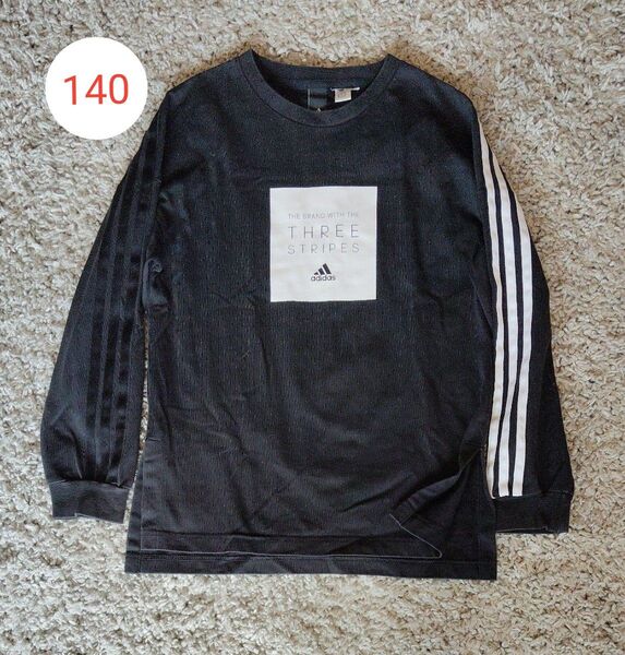 【adidas】140 プリントTシャツ ロンT カットソー アディダス