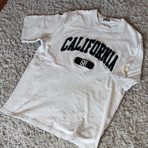 【FREAK'S STORE】 WEB限定 ビッグシルエット サガラ刺繍カレッジロゴ クルーネックTシャツCALIFORNIA