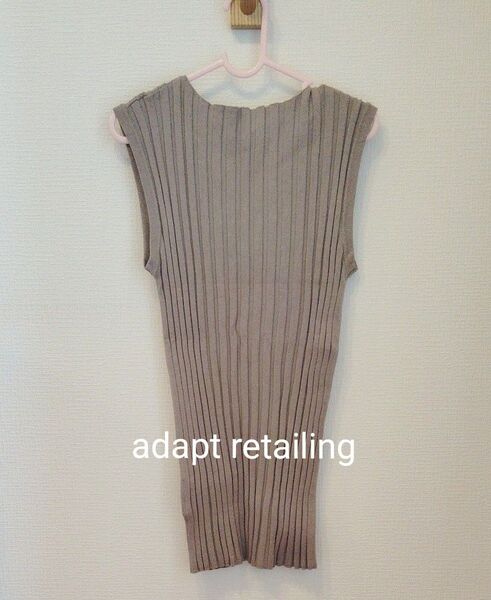 未使用【adapt retailing】ノースリーブ リブニット カットソー トップス