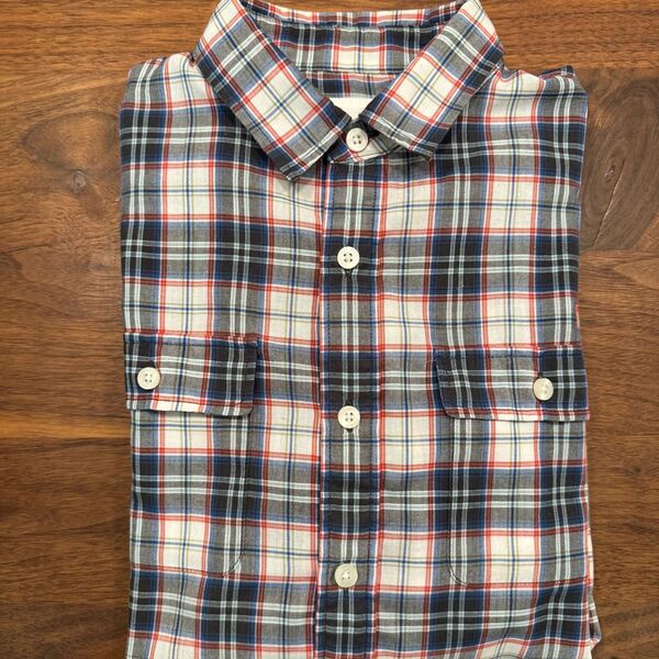 THE NORTH FACEノースフェイス チェックシャツ長袖 青 ブルー系 チェック柄 シャツ
