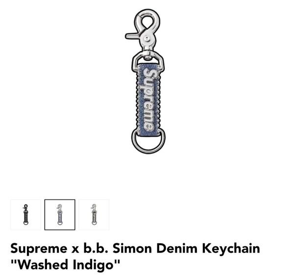 Supreme x b.b. Simon Denim Keychain "Washed Indigo"