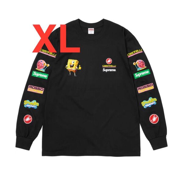 Supreme x SpongeBob Castelli Racing L/S Tee "Black"