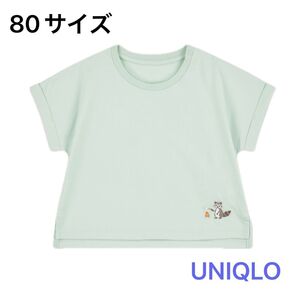 UNIQLO ユニクロ エアリズムコットンクルーネックT 半袖 半袖シャツ 夏 こどもふく 子供服 80サイズ