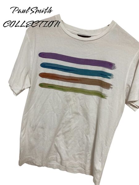 Paul Smith COLLECTION マルチカラーストライプ Tシャツ M