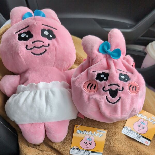 おぱんちゅうさぎ ぬいぐるみパペット&巾着ポーチセット