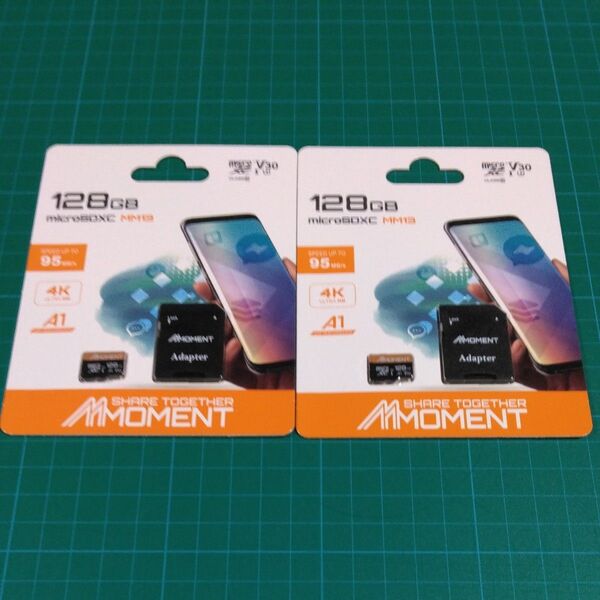 microSDカード 128GB SDアダプタ付 2個セット