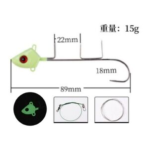 15g 10本セット タチウオテンヤ 4号 夜光 太刀魚 シングルフック グロー