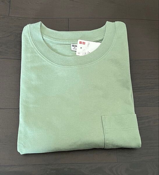【新品未使用】UNIQLO ユニクロ クルーネックポケットTシャツ(半袖)M