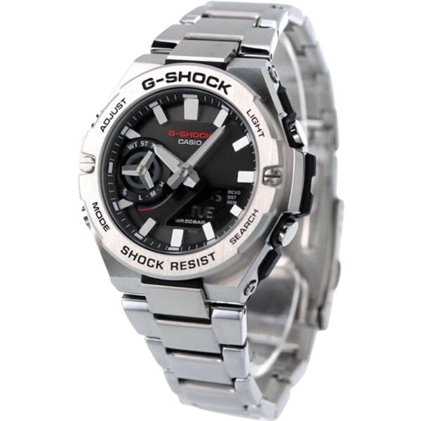 【美品】CASIO G-SHOCK G-STEEL GST-B500D-1A ソーラー Bluetooth メンズ腕時計