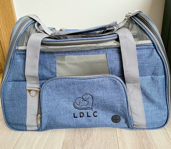 LDLC ペットキャリーバッグ デニム生地 ブルー