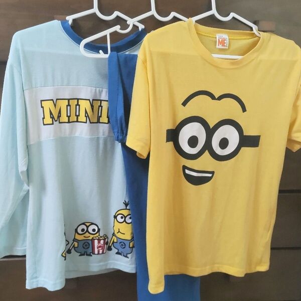 ミニオン 150 キッズ パジャマ 半袖長袖 2点セット おまけ(パンツ)つき