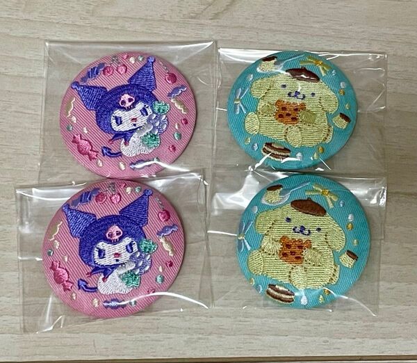 クロミ ポムポムプリン 刺繍缶バッジ サンリオ