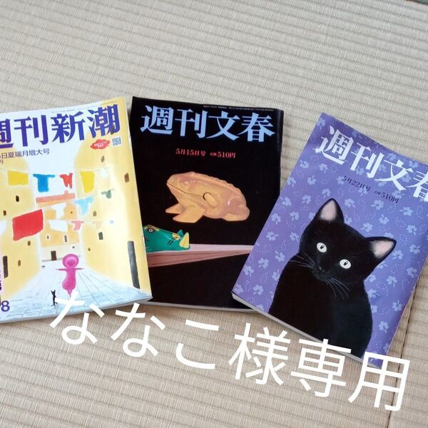 週刊文春5月15日号/22日号◆ 週刊新潮 5月15日号 3冊セット ザ ナショナル トラスト ポーチ ナイロン巾着袋 4枚