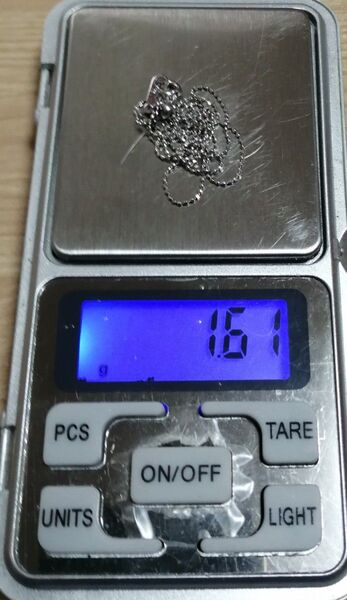 【長め約45センチ!値下不可】250587 k18wg 約1.61g カットボール ネックレス チェーン