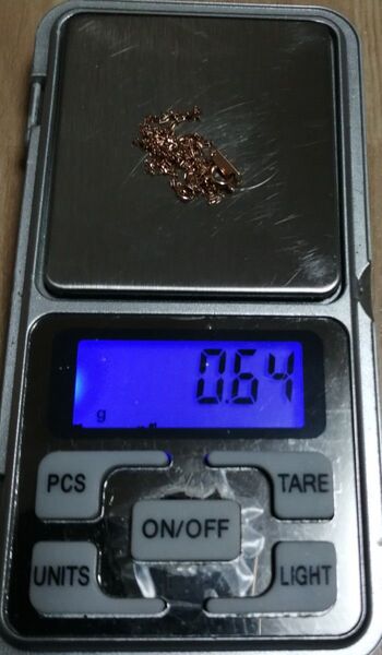 【訳あり・チェーン切れ・値下不可】250583 k10 約0.64g デザイン ネックレス チェーン PG