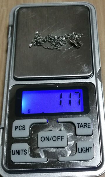 【値下不可】250559 Pt850 約1.17g スクリュー ネックレス チェーン プラチナ
