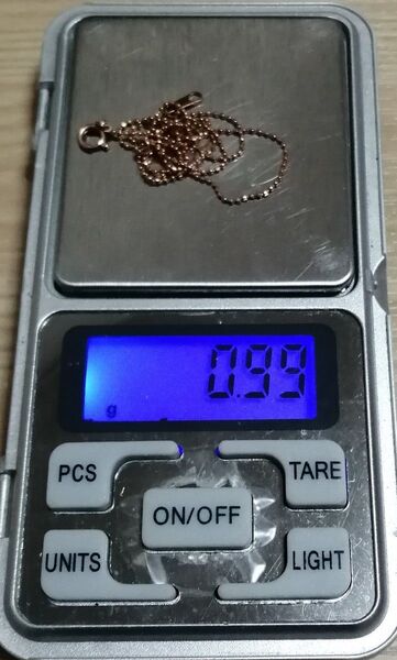 【値下不可】250533 k10 約0.99g カットボール ネックレス チェーン PG