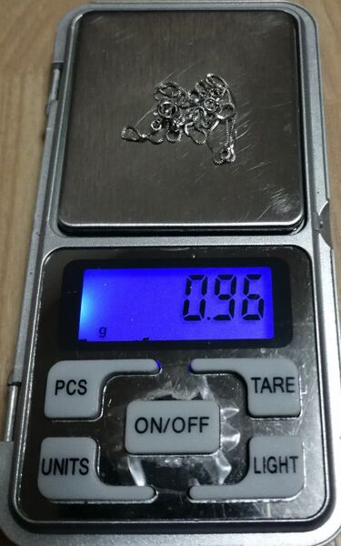 【値下不可】k18wg 約0.96g ベネチアン ネックレス チェーン