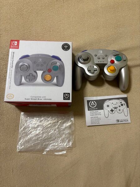 PowerA ニンテンドースイッチ nintendo switch ワイヤレス ゲームキューブ GC コントローラー シルバー