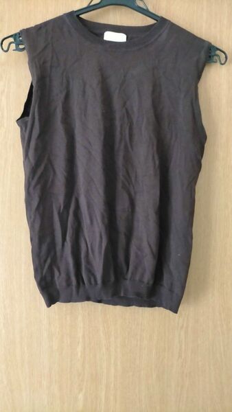 Ballsey ダークブラウン(ほぼ黒です) ノースリーブニットベスト