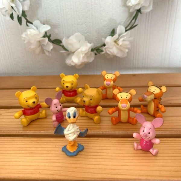 ディズニー ミニフィギュア 9体セット プーさん ティガー ピグレット ドナルド フィギュア 人形
