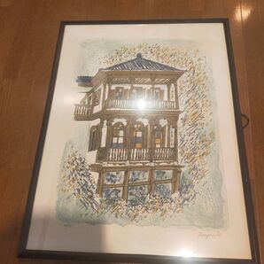 近岡善次郎 絵画 額装 洋館 真作