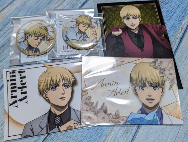 進撃の巨人 カラ鉄 おやすみ調査兵団 イオン 缶バッジ ブロマイド アルミン まとめ売り
